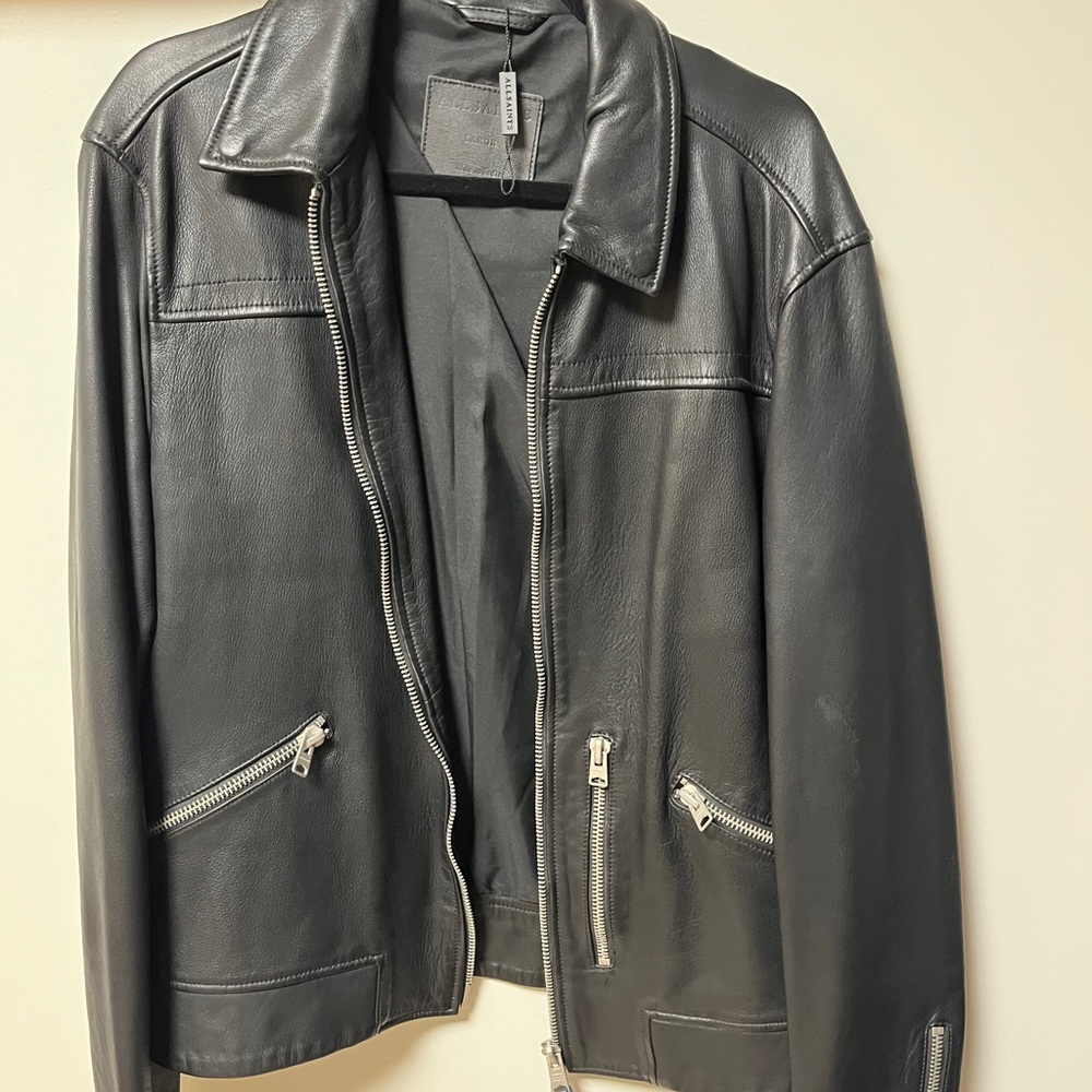 All Saints Black Leather Jacket